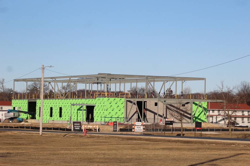 February 2023 construction operations of $11.96 million transient training brigade headquarters at Fort McCoy