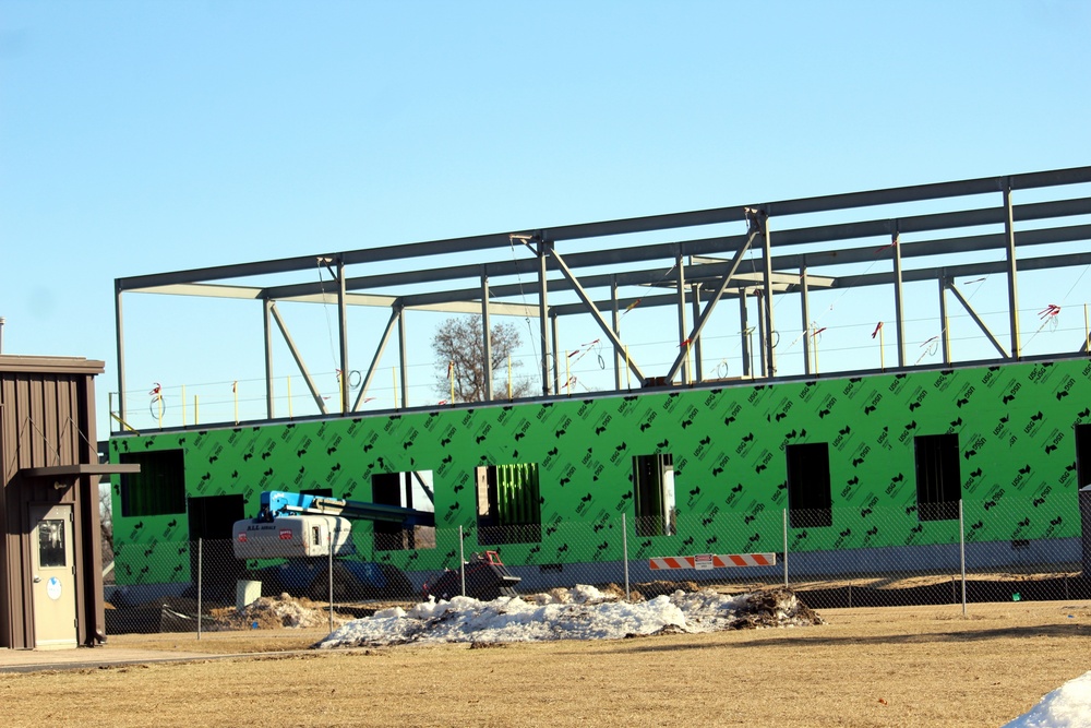 February 2023 construction operations of $11.96 million transient training brigade headquarters at Fort McCoy