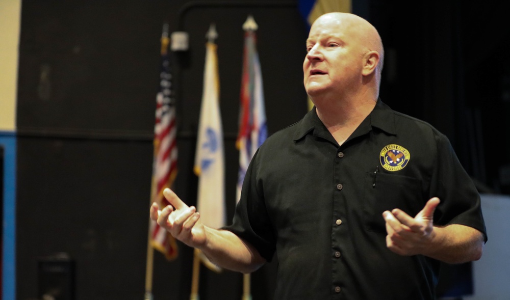 James Bernet shares his experiences helping Cadets during Los Alamitos recruiting event