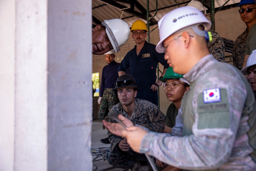 Cobra Gold 23: MWSS-171 and Cobra Gold 23 Participants Construct a school