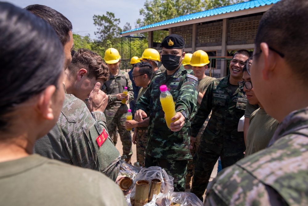 Cobra Gold 23: MWSS-171 and Cobra Gold 23 Participants Construct a school