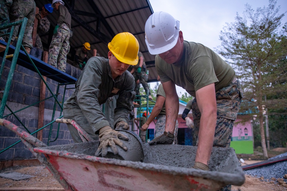 Cobra Gold 23: MWSS-171 and Cobra Gold 23 Participants Construct a School