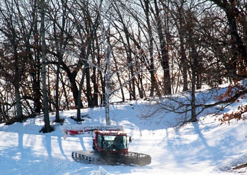 Snow groomer operations at Fort McCoy's Whitetail Ridge Ski Area