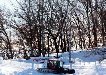 Snow groomer operations at Fort McCoy's Whitetail Ridge Ski Area