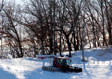 Snow groomer operations at Fort McCoy's Whitetail Ridge Ski Area