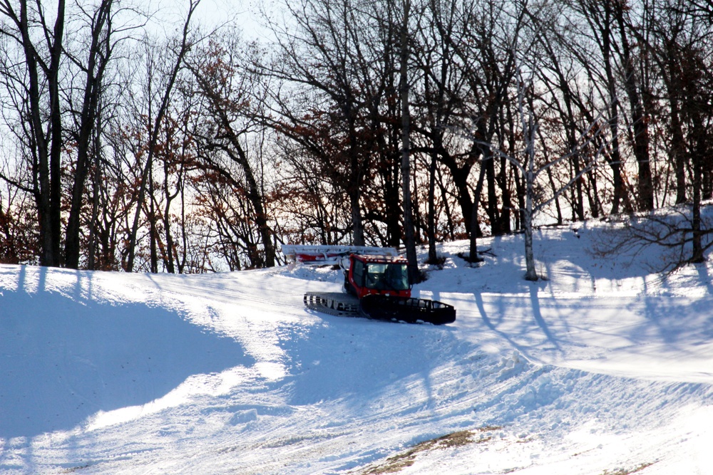 Snow groomer operations at Fort McCoy's Whitetail Ridge Ski Area