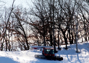 Snow groomer operations at Fort McCoy's Whitetail Ridge Ski Area
