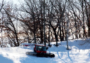Snow groomer operations at Fort McCoy's Whitetail Ridge Ski Area