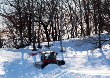 Snow groomer operations at Fort McCoy's Whitetail Ridge Ski Area