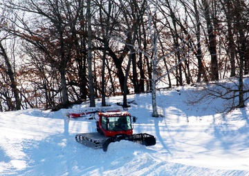 Snow groomer operations at Fort McCoy's Whitetail Ridge Ski Area