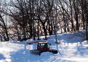 Snow groomer operations at Fort McCoy's Whitetail Ridge Ski Area