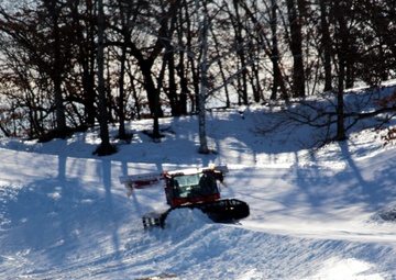Snow groomer operations at Fort McCoy's Whitetail Ridge Ski Area
