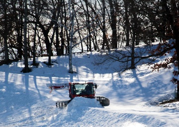 Snow groomer operations at Fort McCoy's Whitetail Ridge Ski Area