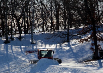 Snow groomer operations at Fort McCoy's Whitetail Ridge Ski Area