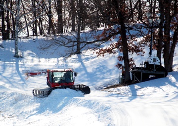 Snow groomer operations at Fort McCoy's Whitetail Ridge Ski Area