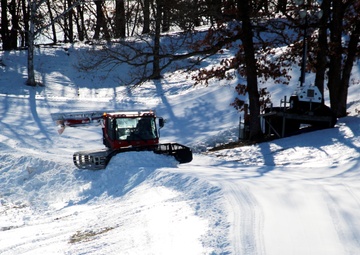 Snow groomer operations at Fort McCoy's Whitetail Ridge Ski Area