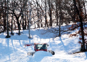 Snow groomer operations at Fort McCoy's Whitetail Ridge Ski Area
