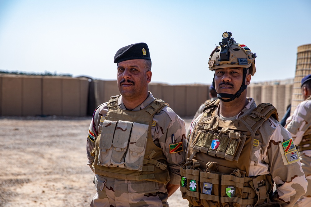 37th Infantry Brigade Combat Team in support of Combined Joint Task Force - Operation Inherent Resolve, joint training exercise with Iraqi 8th Army Artillery Soldiers