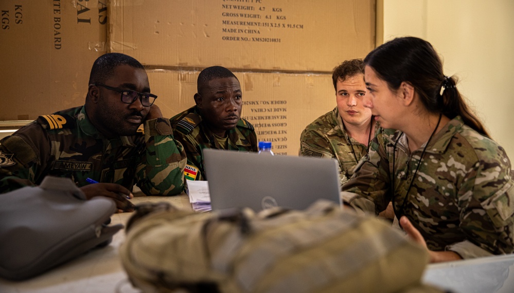 U.S. and Ghanaian soldiers partner up to improve interoperability.