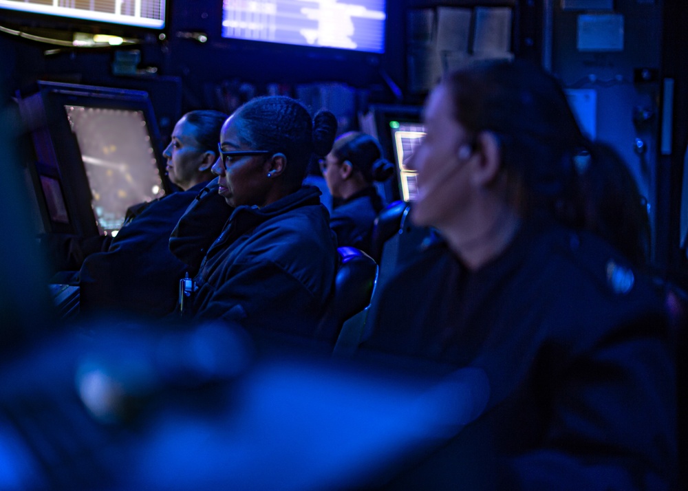 Sailors Monitor Flight Operations