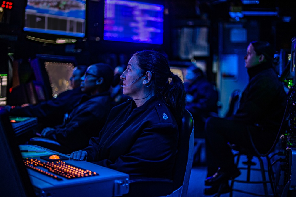 Sailors Monitor Flight Operations