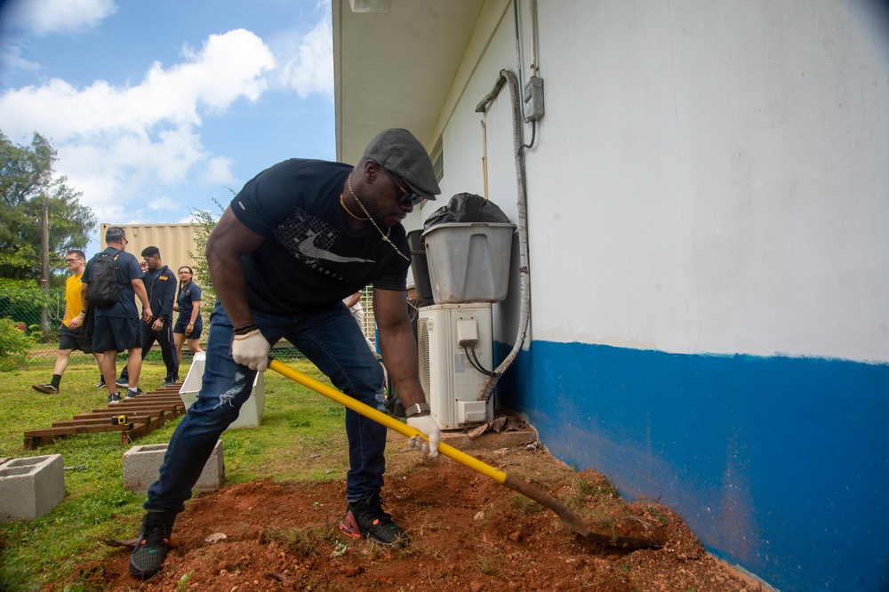 Sailors Participate In A Community Outreach Project