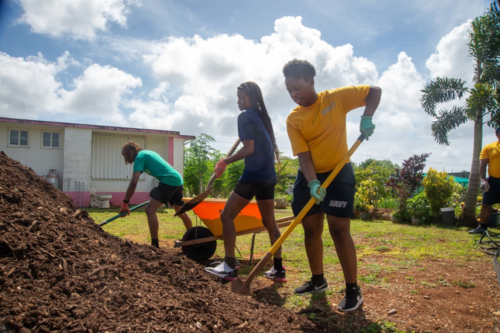 Sailors Participate In A Community Outreach Project