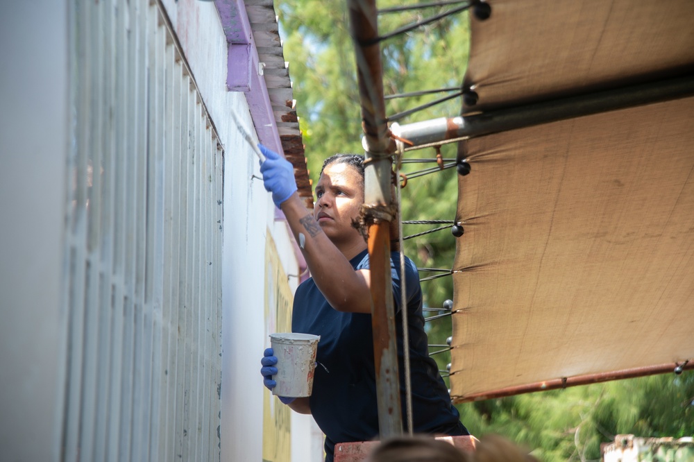 Sailors Participate In A Community Outreach Project