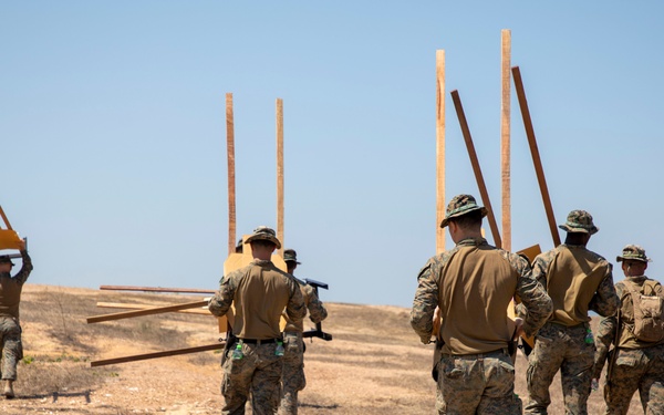 BLT 2/4 Marines set up targets on BCK range