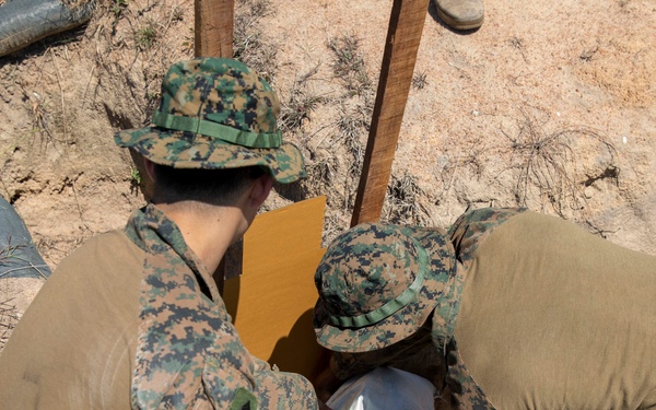 BLT 2/4 Marines set up targets on BCK range