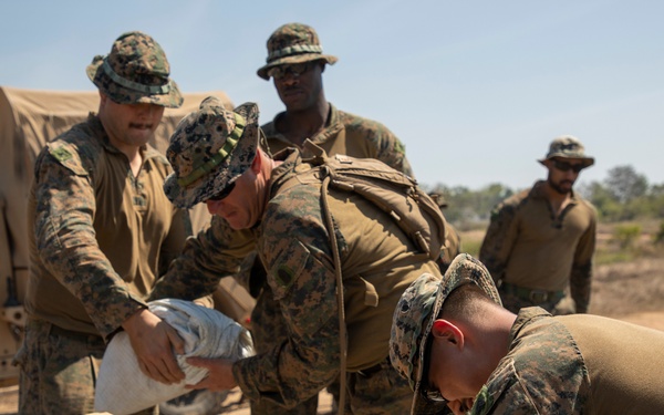 BLT 2/4 Marines set up targets on BCK range