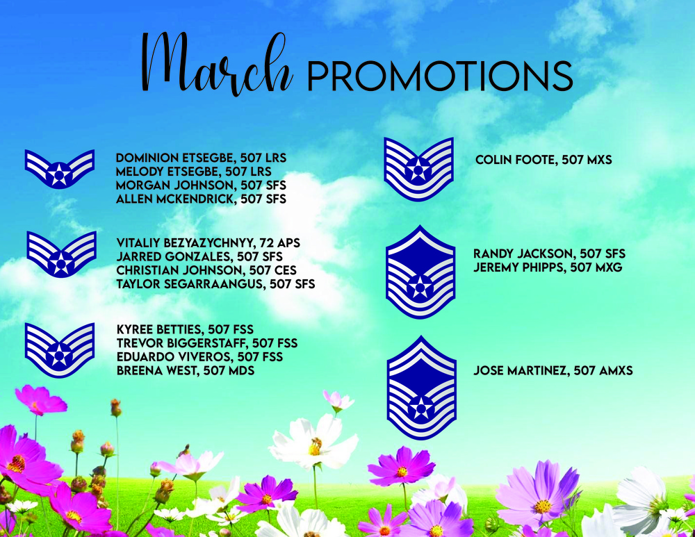 507th ARW March enlisted promotions