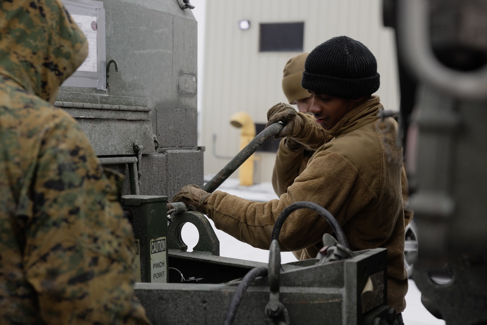 U.S. Marines with 2nd Landing Support Battalion Set Up Base Camp in Fort Drum