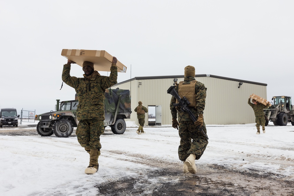 U.S. Marines with 2nd Landing Support Battalion Set Up Base Camp in Fort Drum