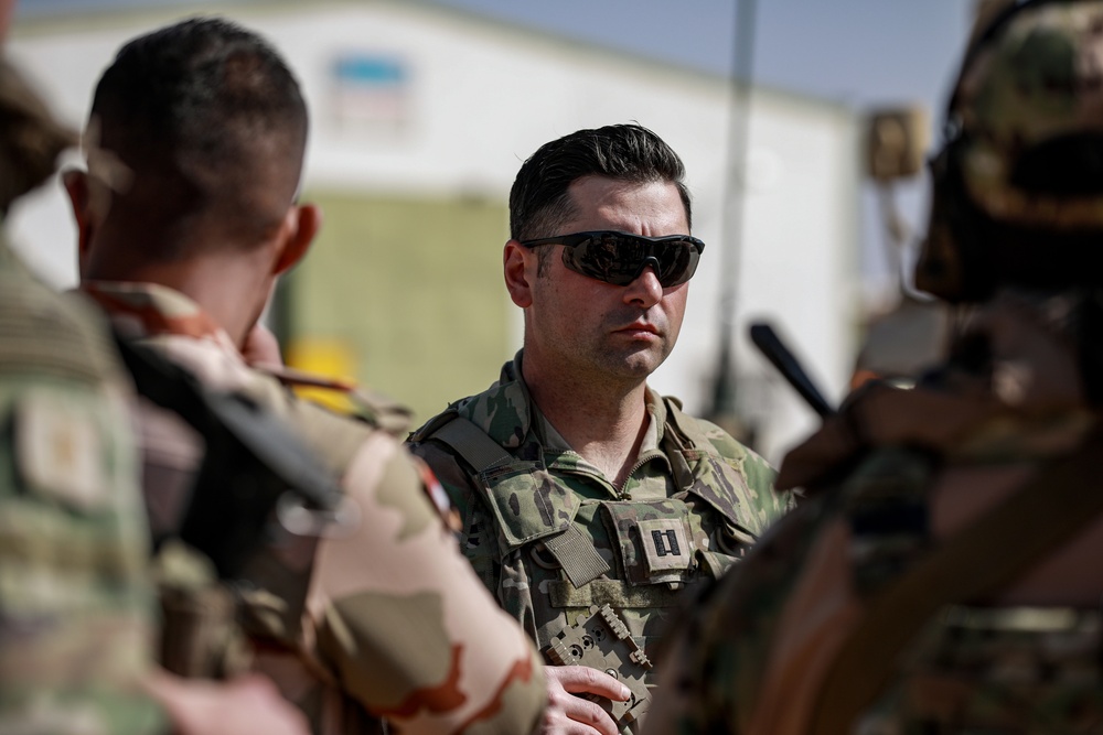 1st Battalion, 134th Field Artillery Conducts A Key Leader Engagement with Iraq Logistical Compound