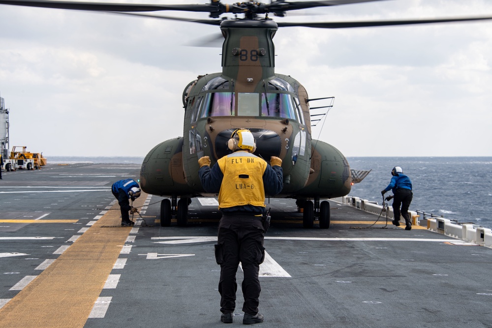 USS America Conducts Joint Flight Operations With JGSDF During Exercise Iron Fist