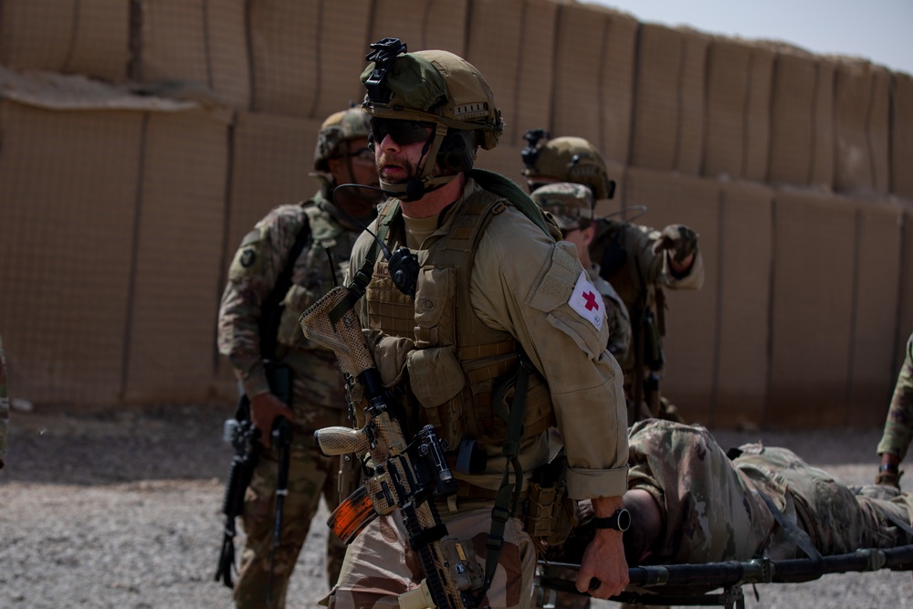 Combined Joint Task Force – Operation Inherent Resolve, Task force Reaper and Norwegian Engineer Battalion Respond to  Medical Exercise