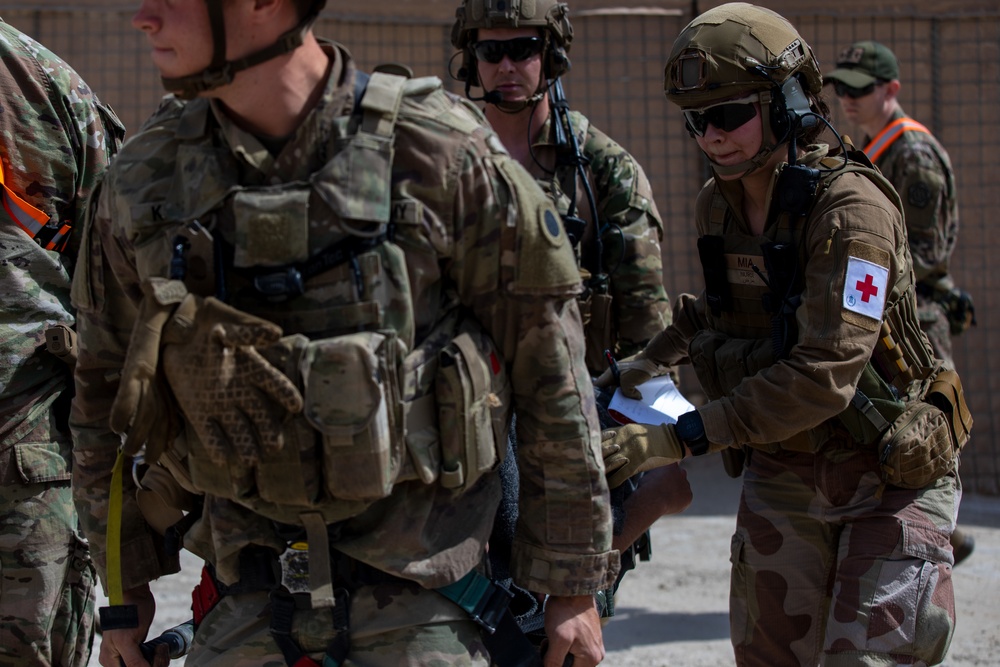 Combined Joint Task Force – Operation Inherent Resolve, Task force Reaper and Norwegian Engineer Battalion Respond to  Medical Exercise