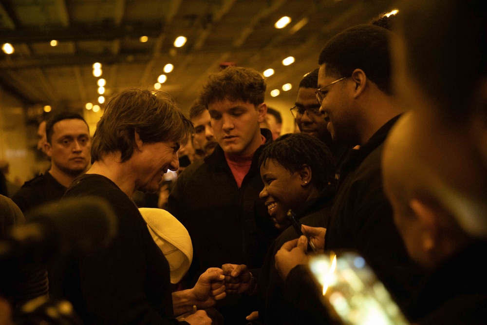 Tom Cruise Visits the USS George H.W. Bush (CVN 77)