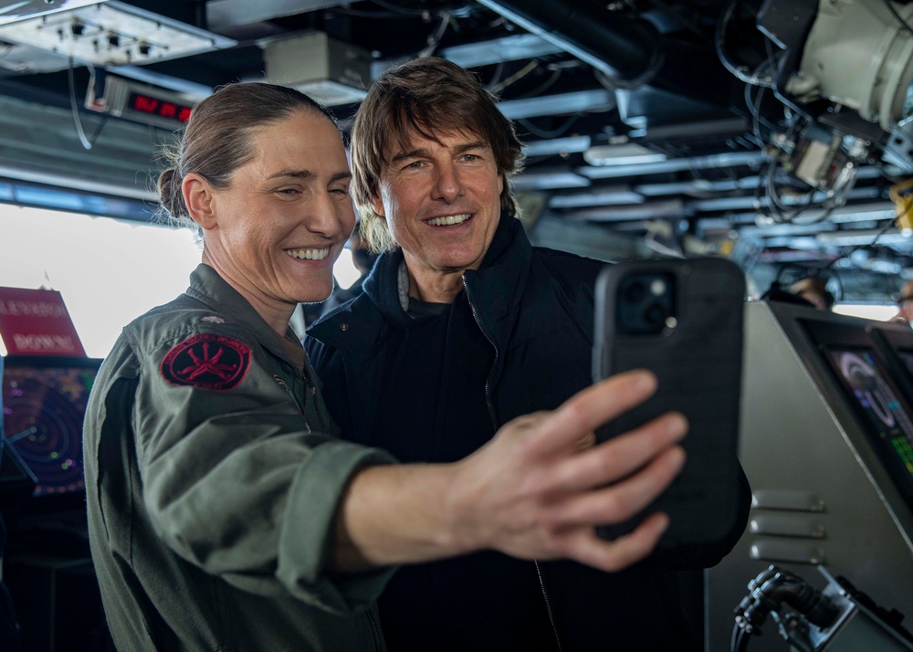 Tom Cruise Visits the USS George H.W. Bush (CVN 77)