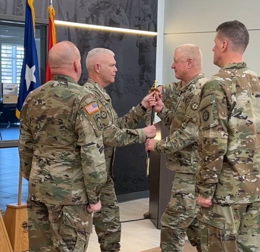 Command Sgt. Maj. Rob Istas assumes responsibility of the 35th Infantry Division