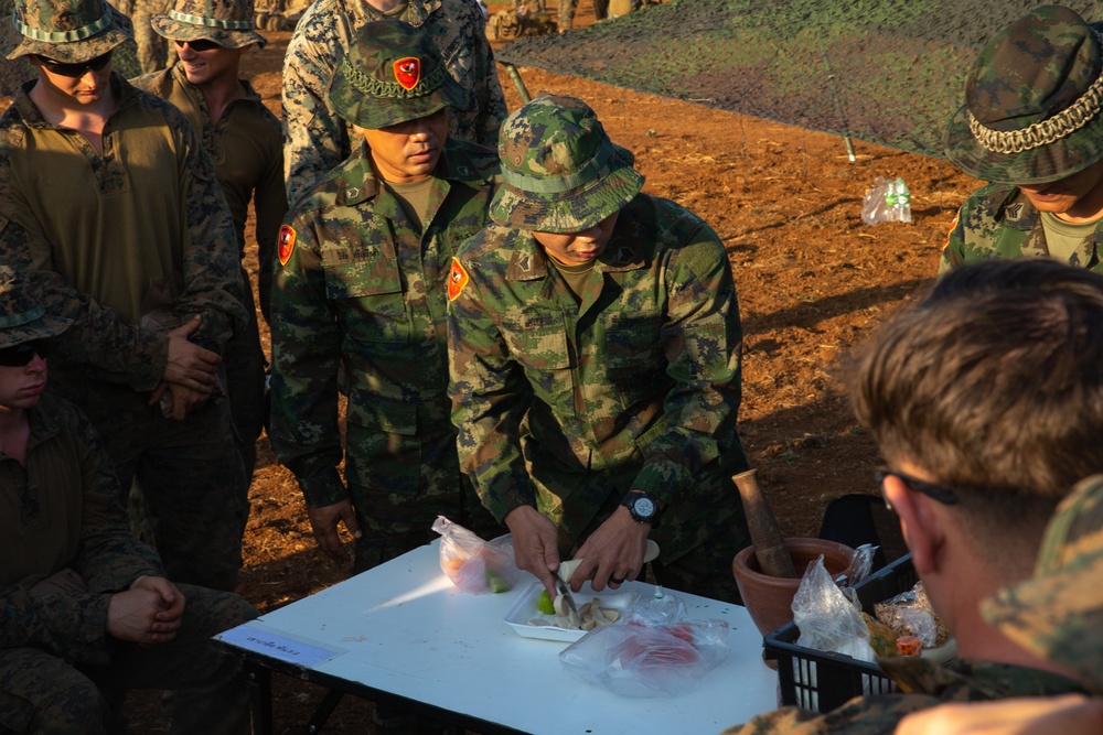 Cobra Gold 23: U.S. Marines and Royal Thai Marines Share Meals