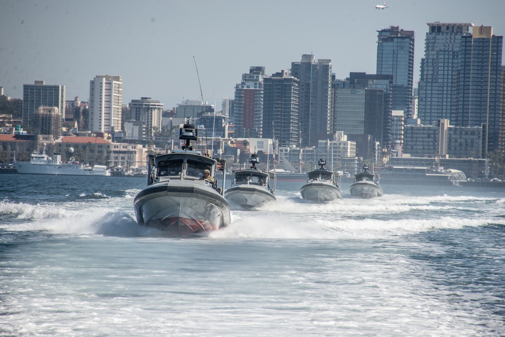 MSRON 11 Training in San Diego Harbor