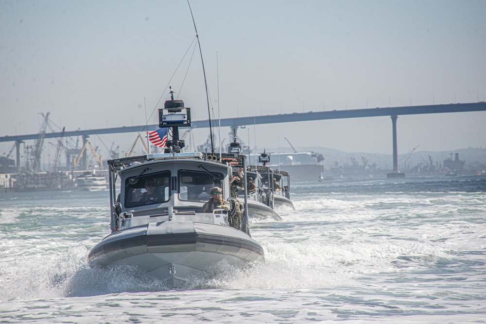 MSRON 11 Training in San Diego Harbor