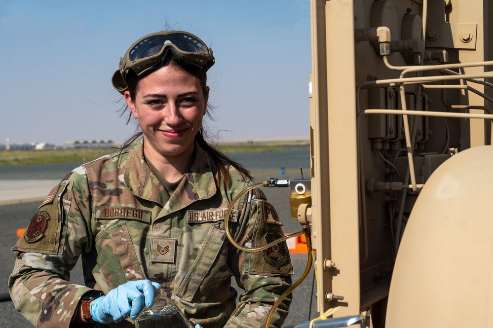 Fueling the force; AASAB Airman collect fuel samples