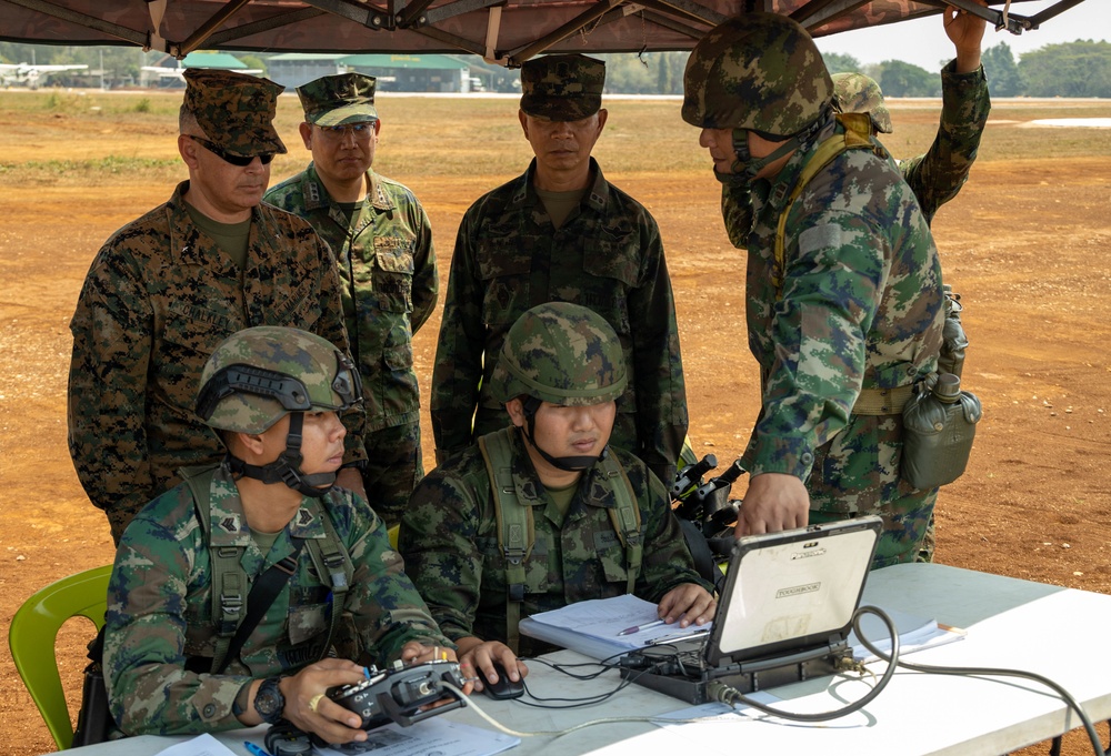 Cobra Gold 23 | 3rd MLG commanding general tours training areas with leaders of Royal Thai Marine Corps