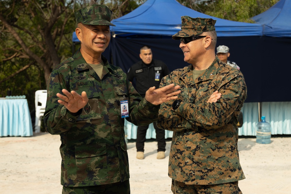 Cobra Gold 23 | 3rd MLG commanding general observes amphibious exercise with multinational military leaders