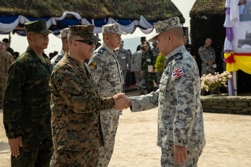 Cobra Gold 23 | 3rd MLG commanding general observes amphibious exercise with multinational military leaders