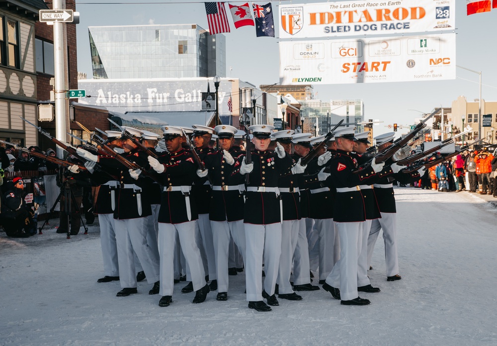 Silent Drill Platoon Performs at the Iditarod