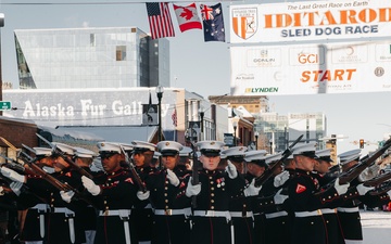 Silent Drill Platoon Opens for the Iditarod